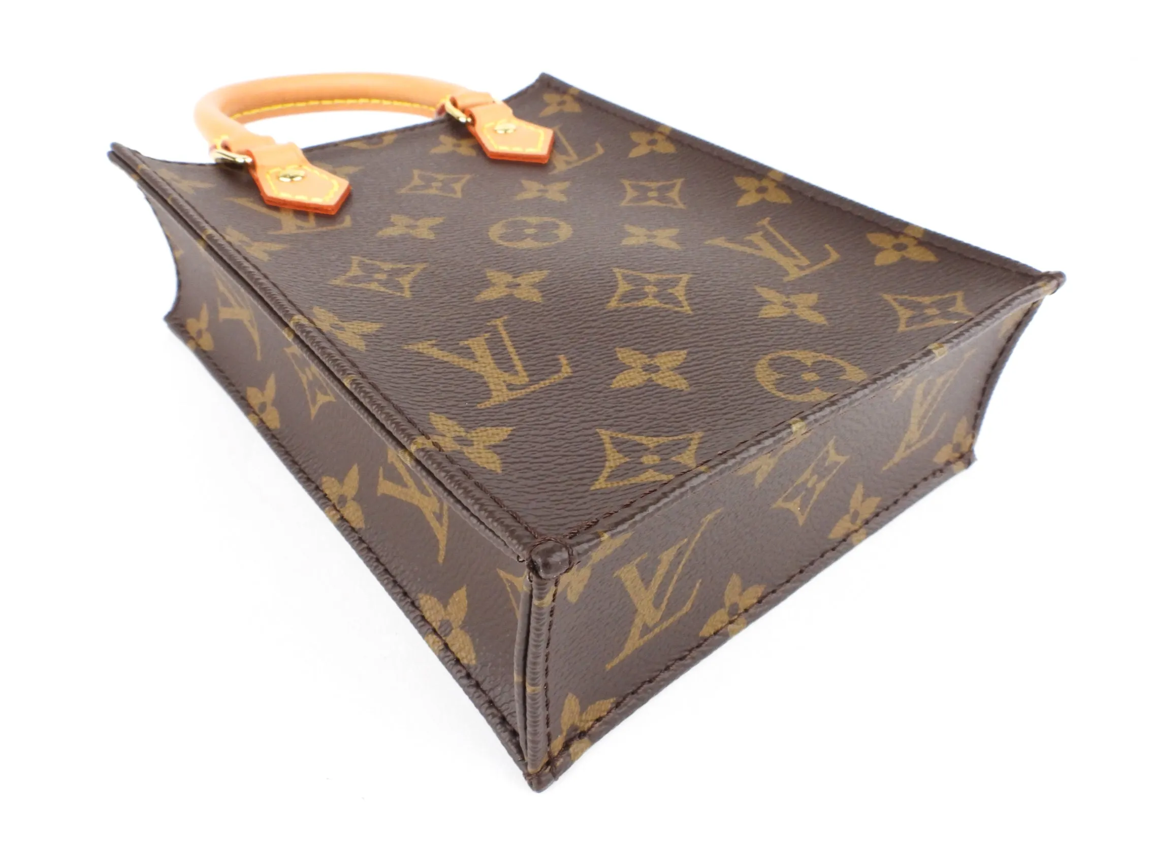 Louis Vuitton Brown Monogram Coated Canvas Sac Plat PM Two Way Bag