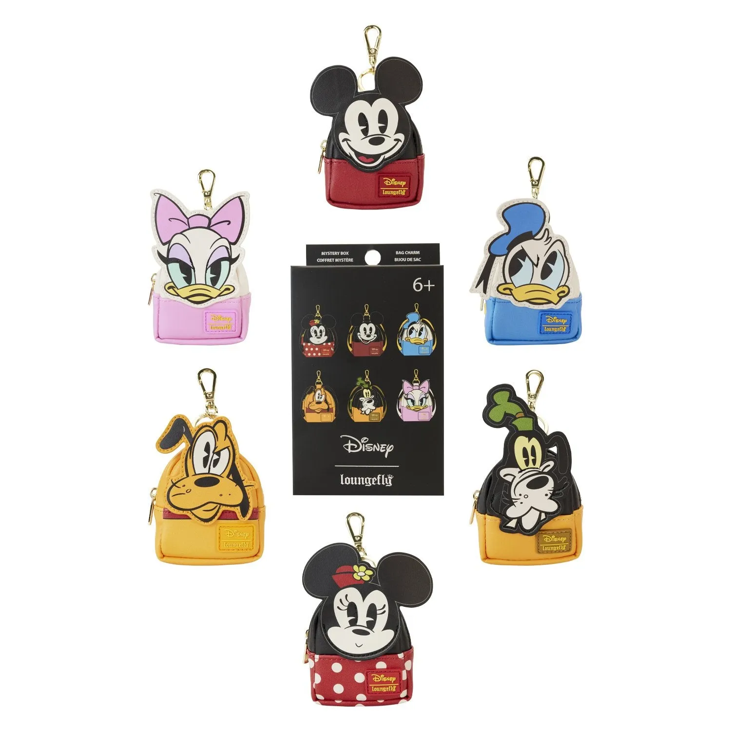 Loungefly Disney Mickey and Friends Mini Backpack Mystery Box Keychains - Preorder