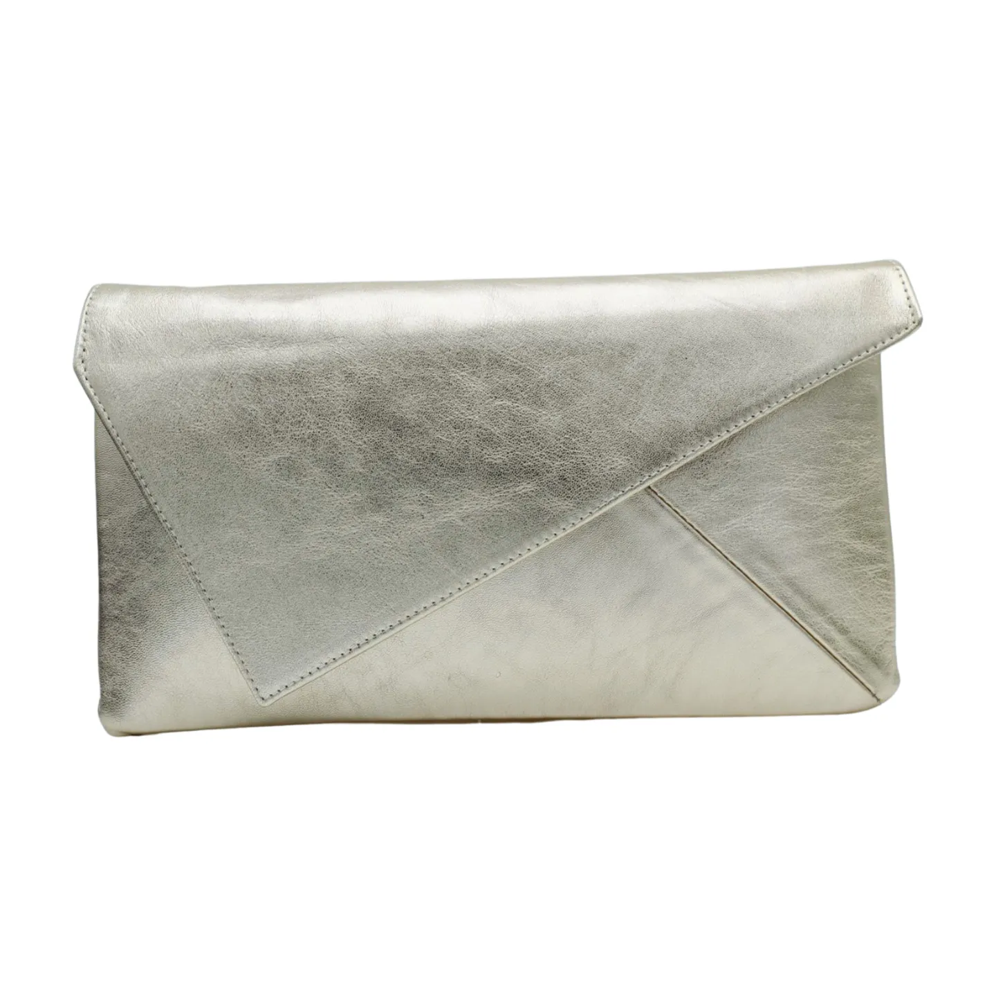 MARIAN Gold Leather Envelope Clutch