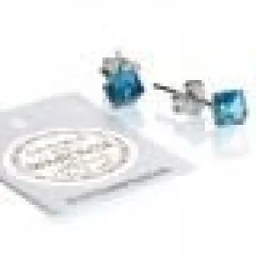 MCJ Swarovski Crystal Studs Square Small Stone