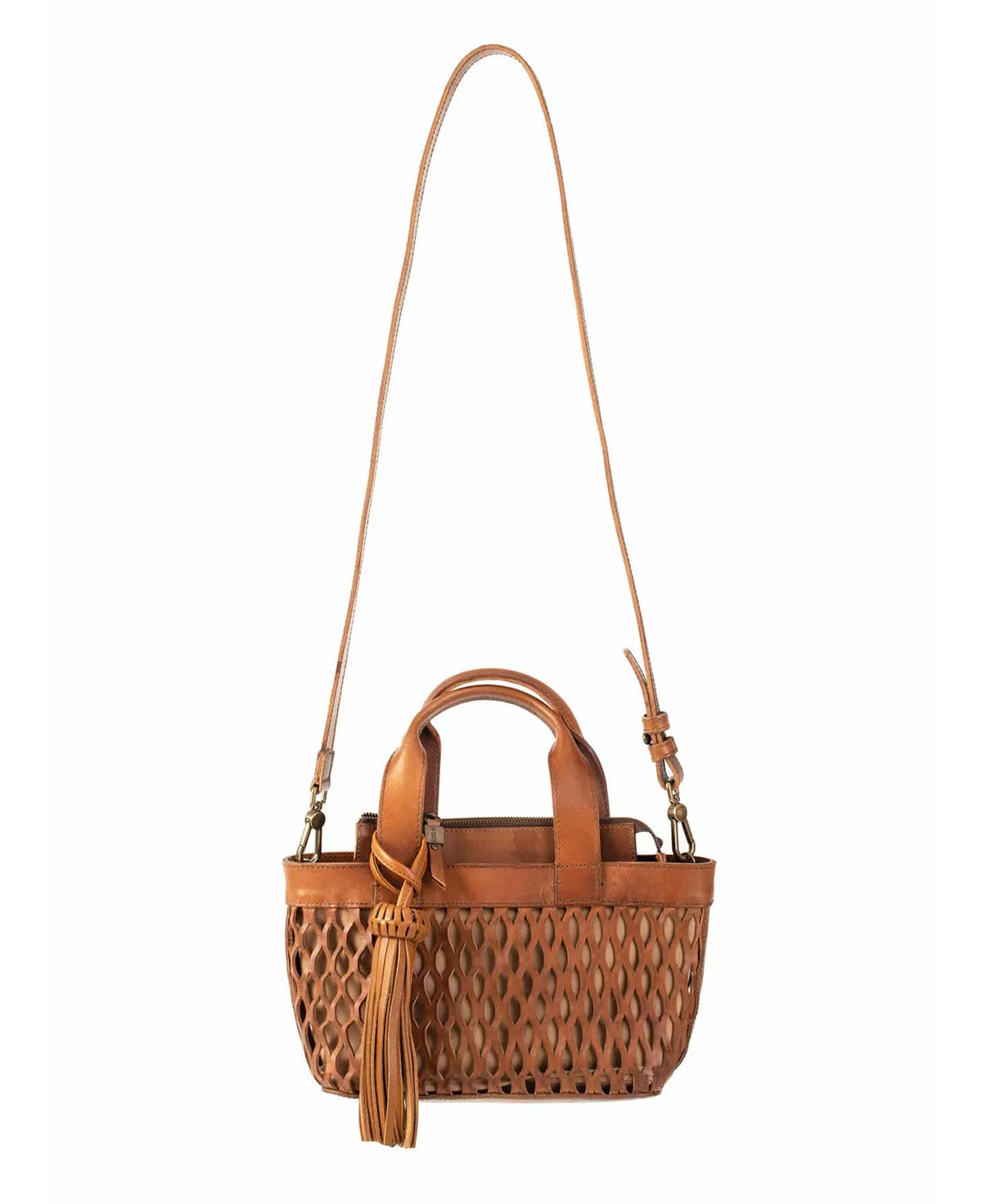 Mini Tulum Tan Leather Handbag