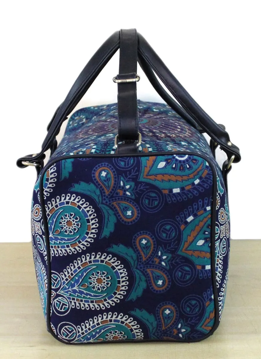 New Handmade Duffle Sports Gym Bag Unisex Man Aad Woman Travel Bags Cotton Fabric Mandala Handbags Throw