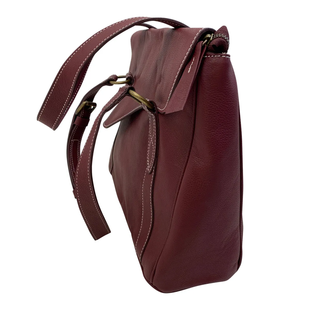 Oughton 'Paddock Lux' Shoulder Bag in Vintage Bordeaux