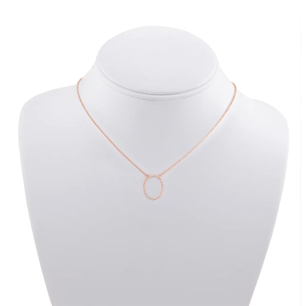 Oval Diamond Necklace