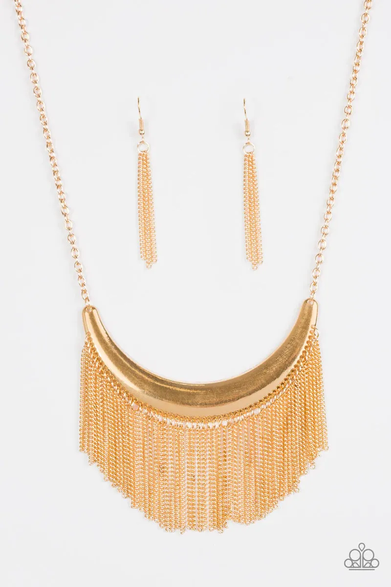 Paparazzi Accessories - Zoo Zone #N162 Peg- Gold Necklace