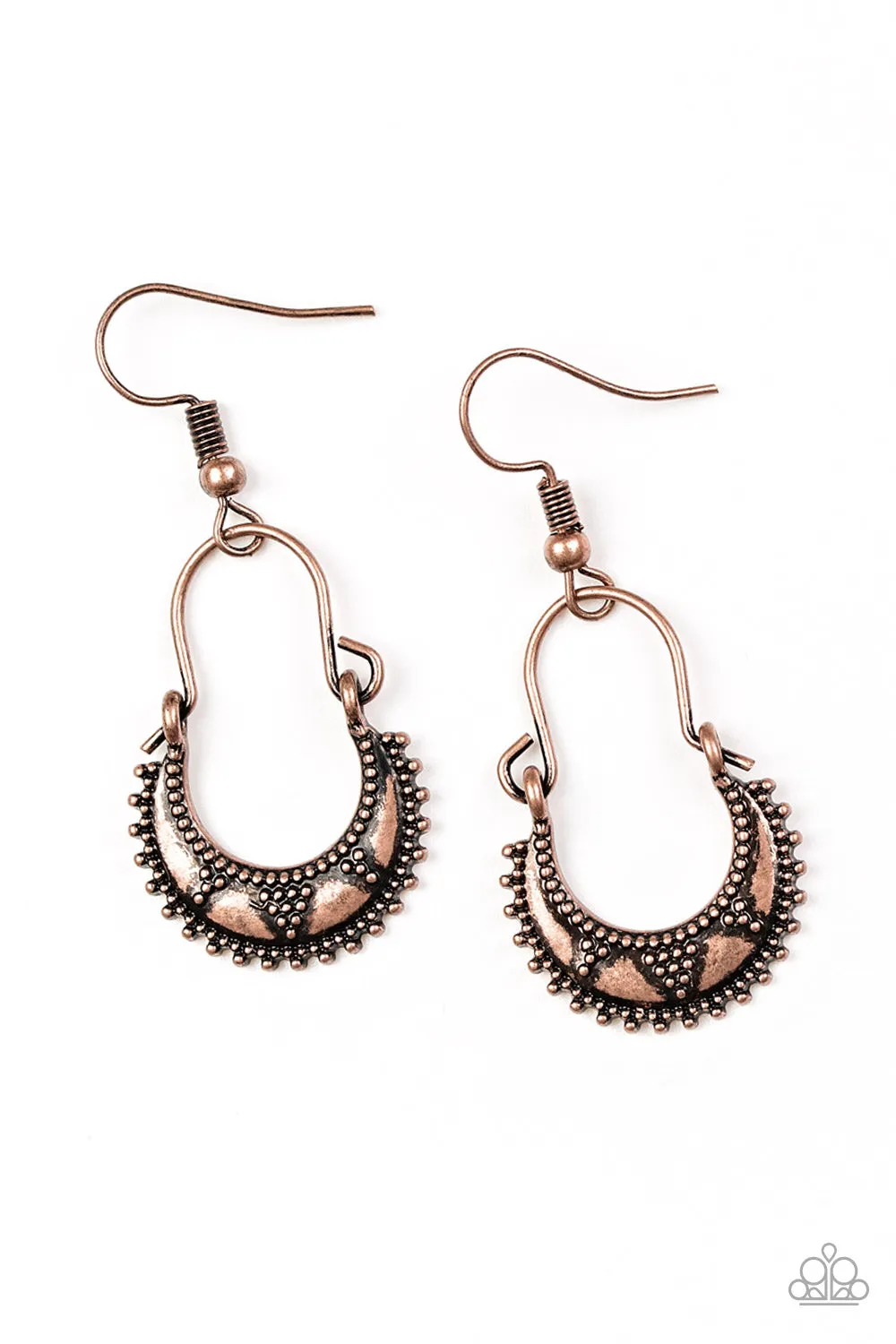 Paparazzi Industrially Indigenous Copper Earrings