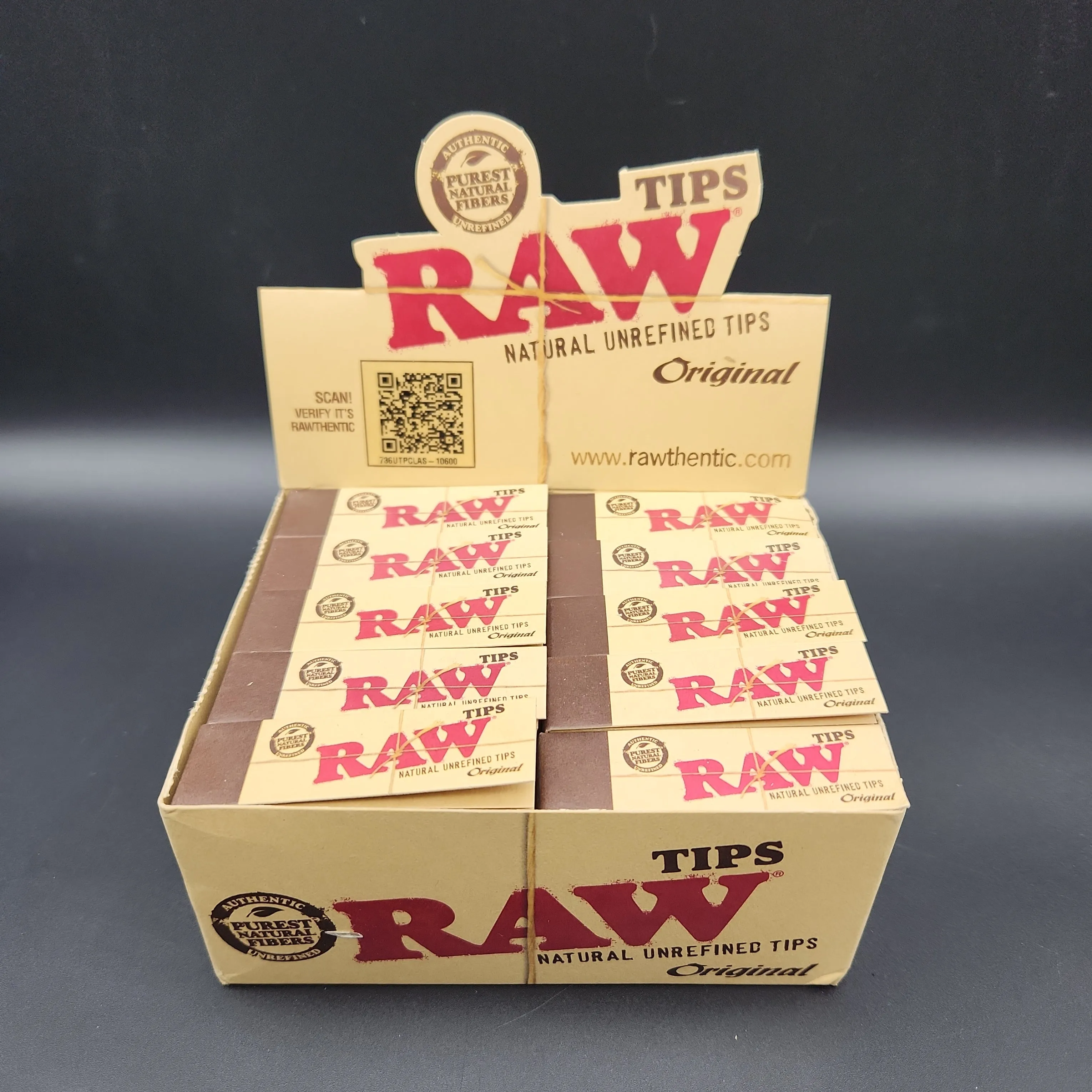 Raw Natural Unrefined Tips - Box of 50