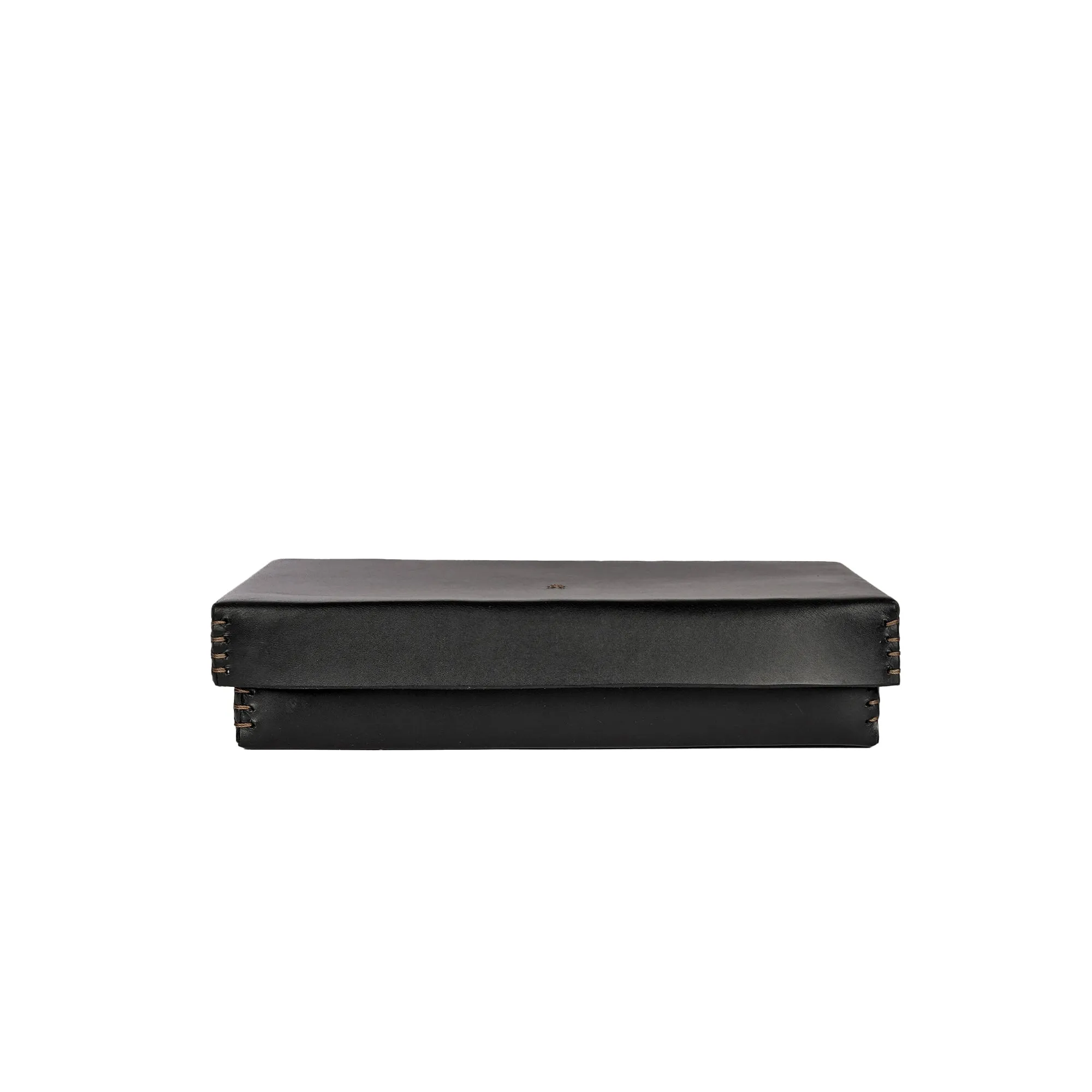 Rectangular Leather Box Dado Black