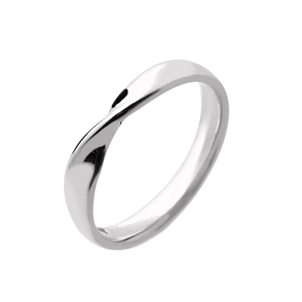 Ribbon Twist Bow Shape Wedding Band