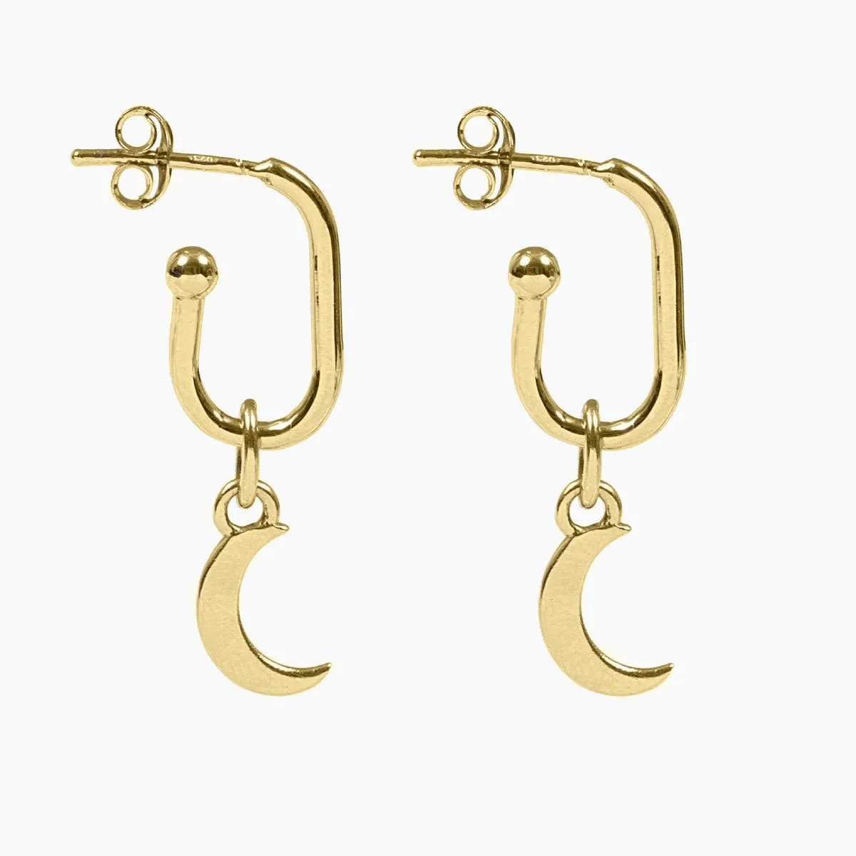 Roma Crescent Moon Earrings (Gold)