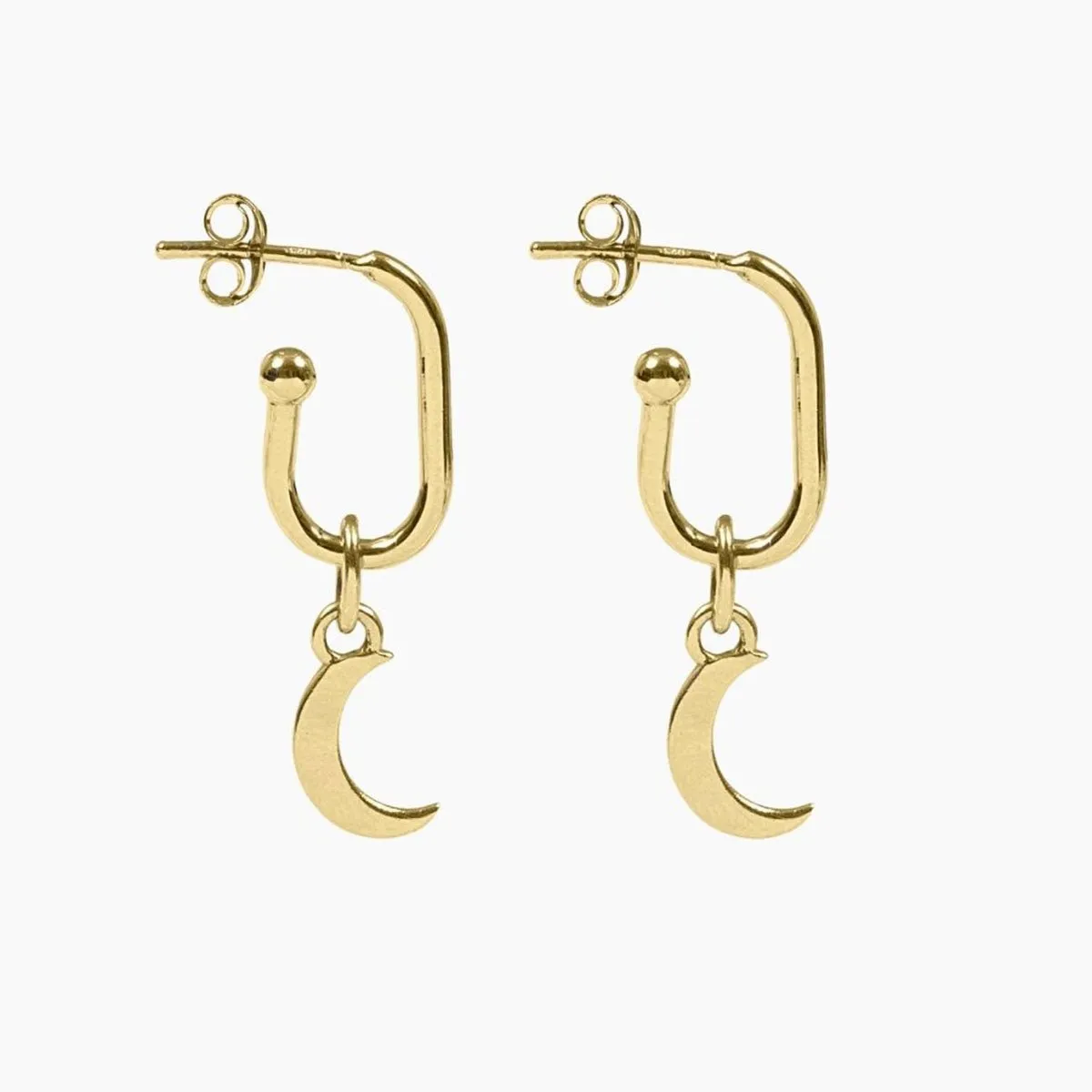 Roma Crescent Moon Earrings (Gold)