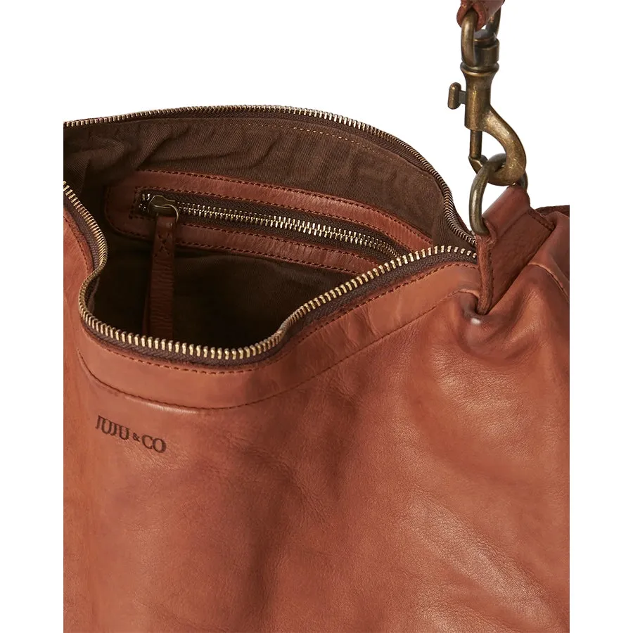 SMALL SLOUCHY - COGNAC LEATHER