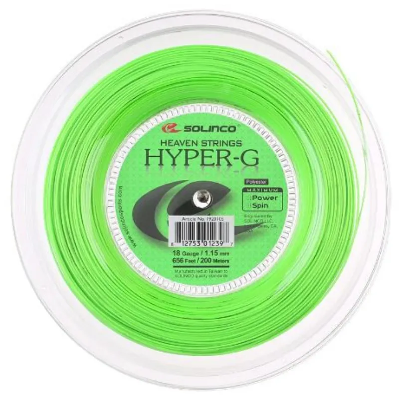 Solinco Hyper-G 115/18 String Reel - 200m - Green