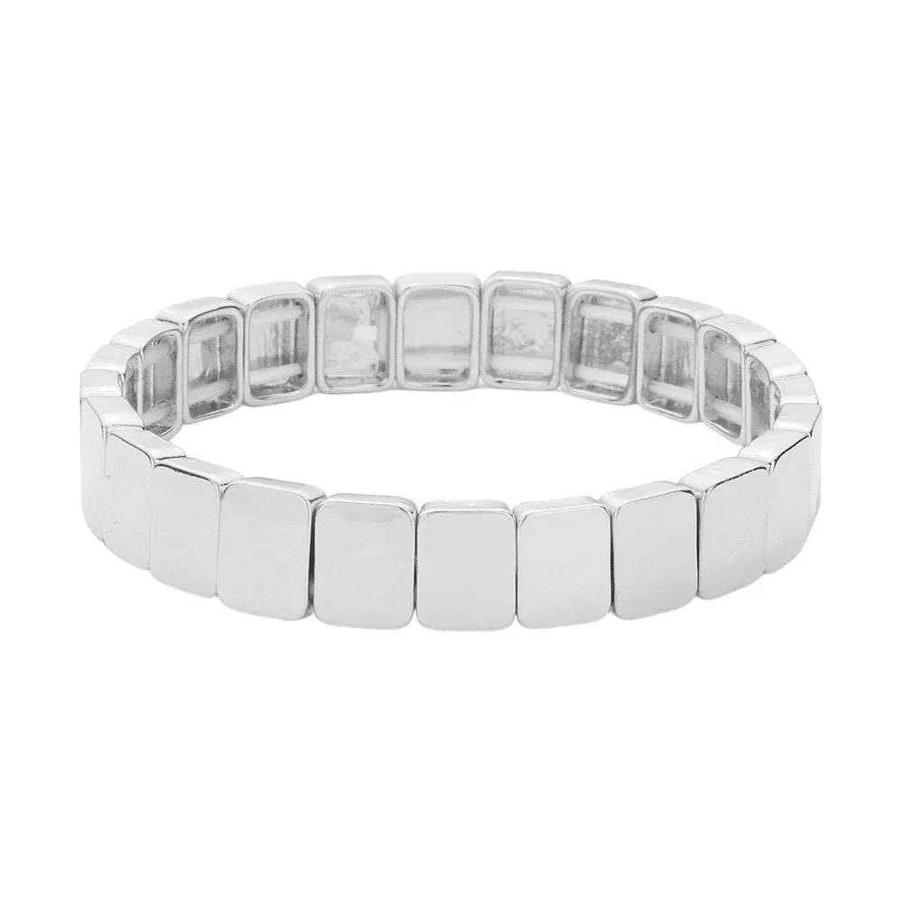 Square Metal Stretch Bracelet