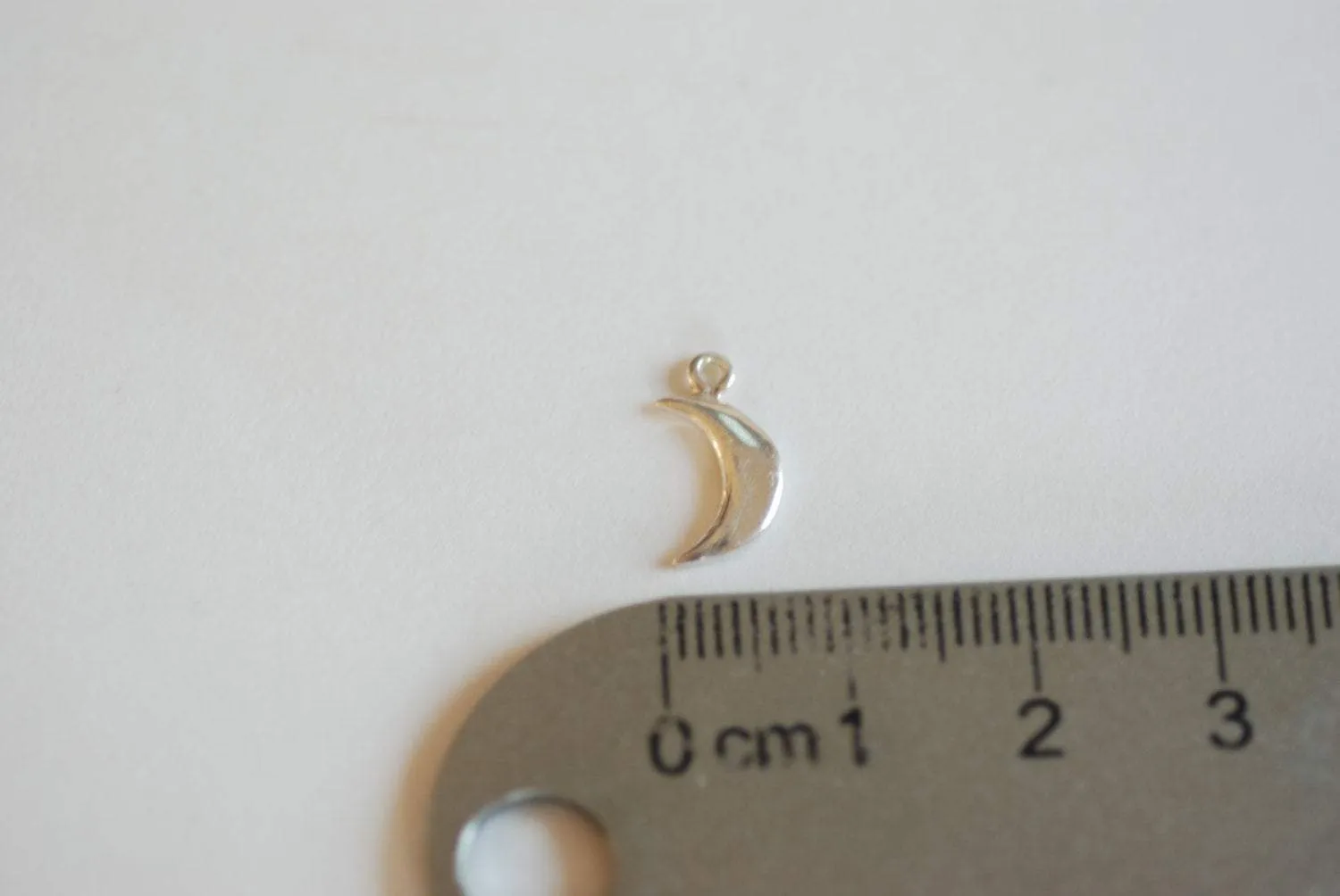 Sterling Silver Wholesale Crescent Moon- 2 pcs Small Silver crescent moon, sterling silver moon, Silver or Gold Half moon charms, 24