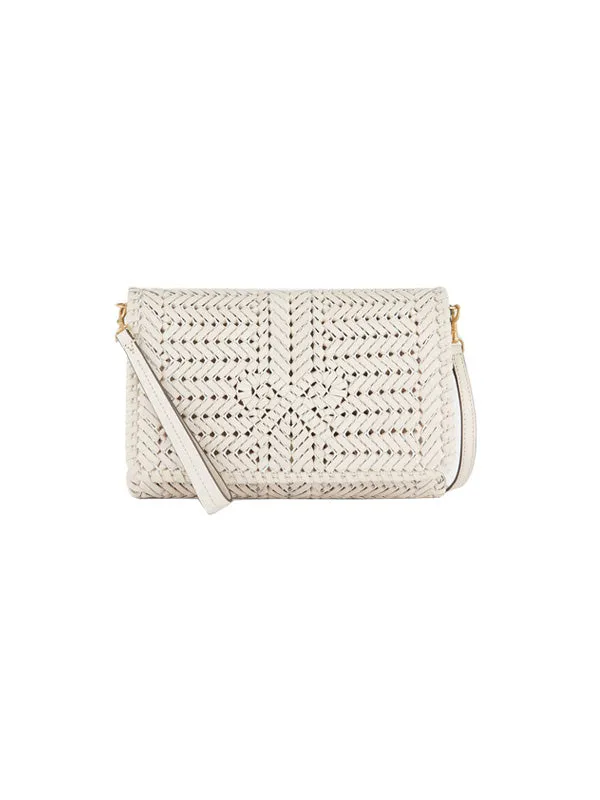 The Neeson Cross Body in Chalk Shiny Capra