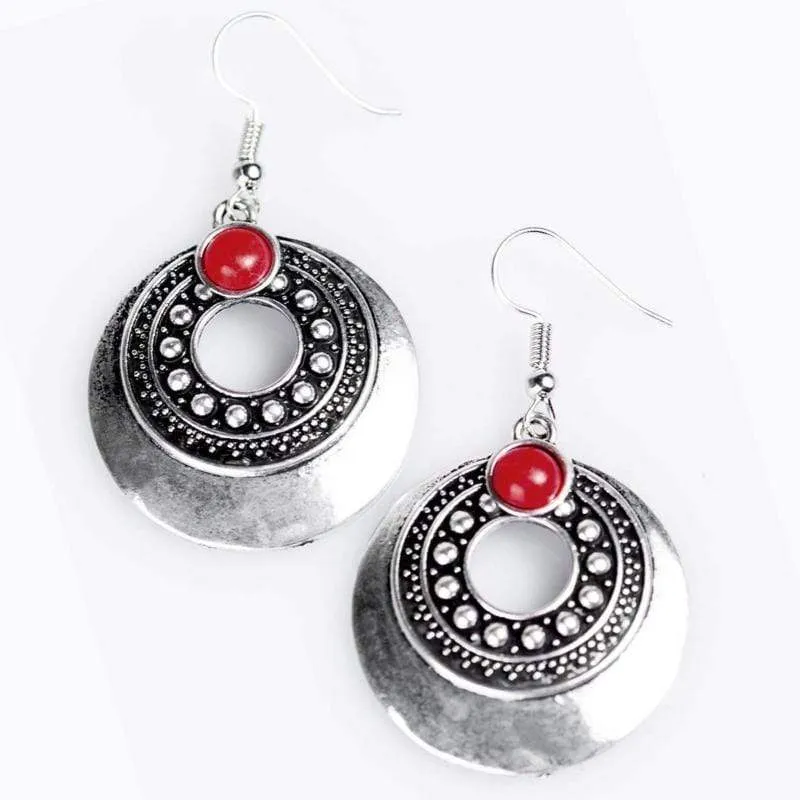 The Scenic Trail Red Earrings