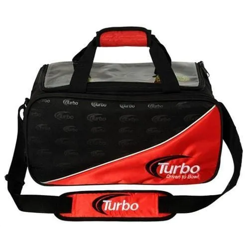 Turbo 2 Ball Tour With/Shoe Black/Red Clear Top Bag