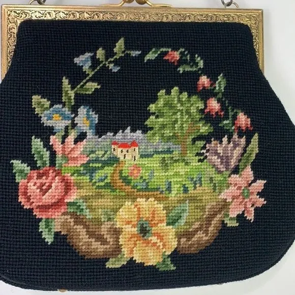 Vintage largehand embroidered bag