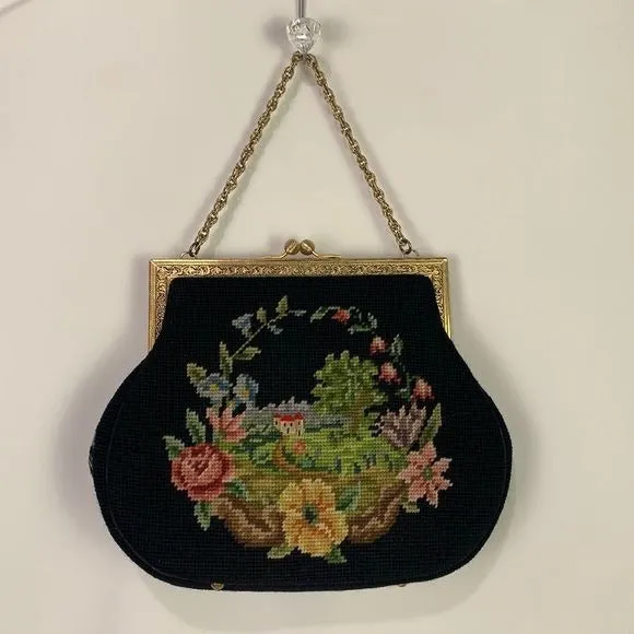 Vintage largehand embroidered bag