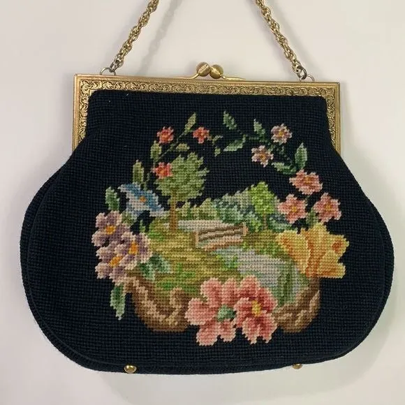 Vintage largehand embroidered bag