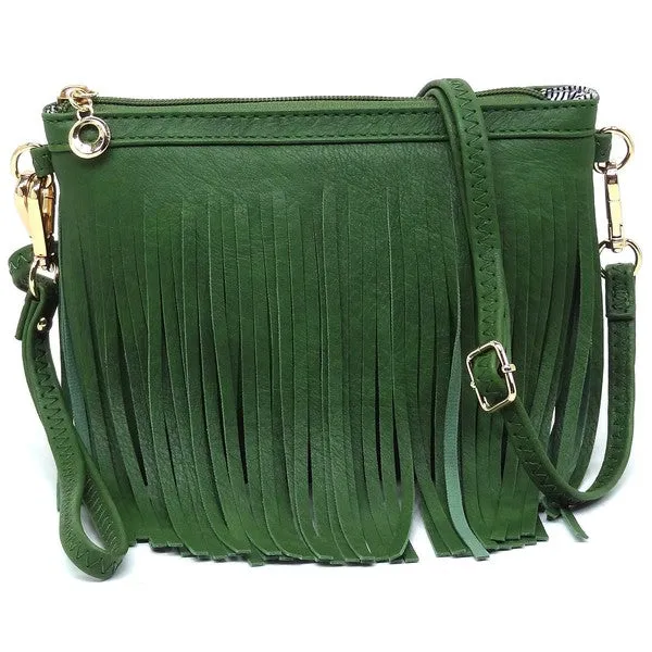 Western Fringe Clutch Cross Body Bag