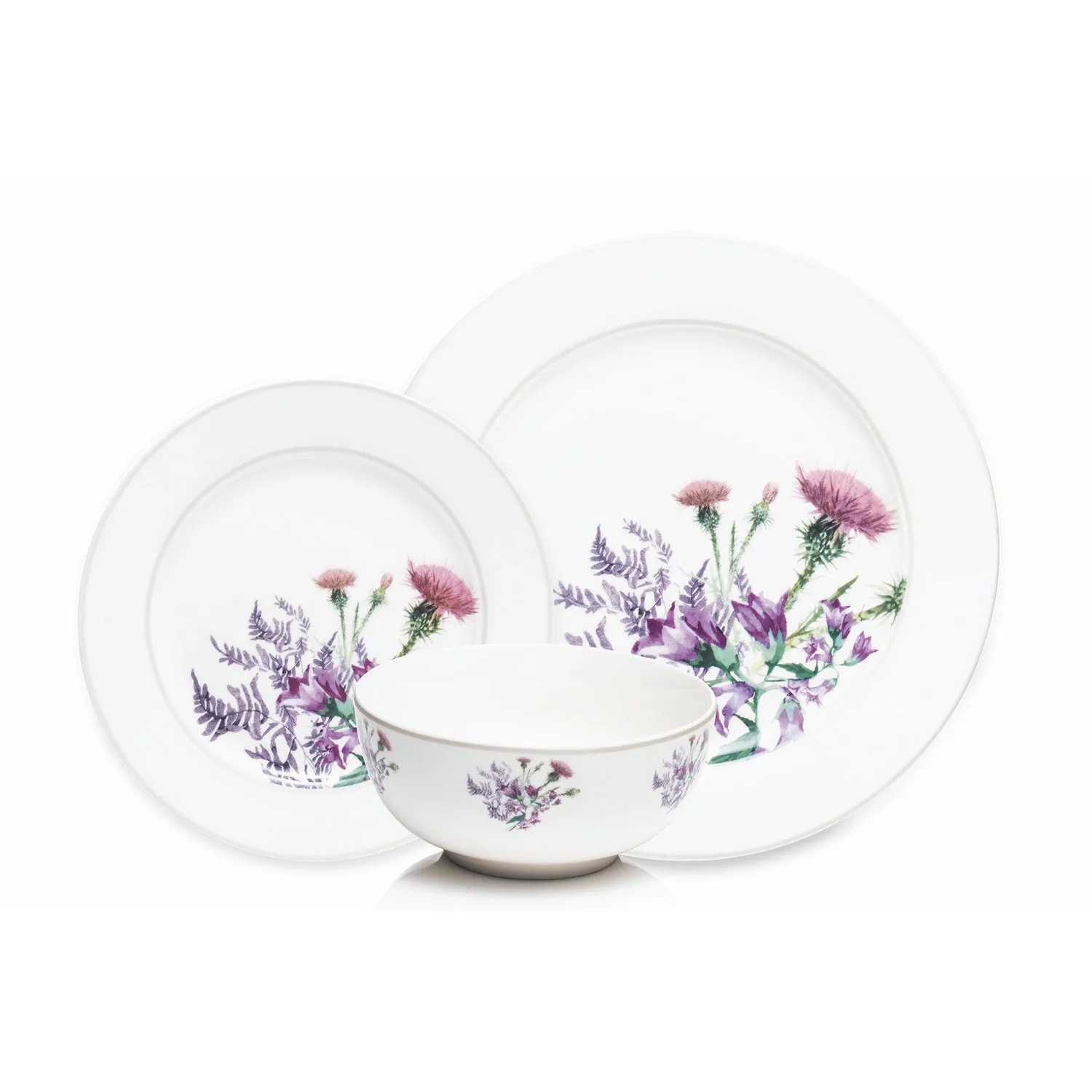 White Thistle 12-Piece Dinner Set