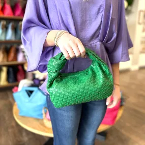 Woven Knot Bag Green