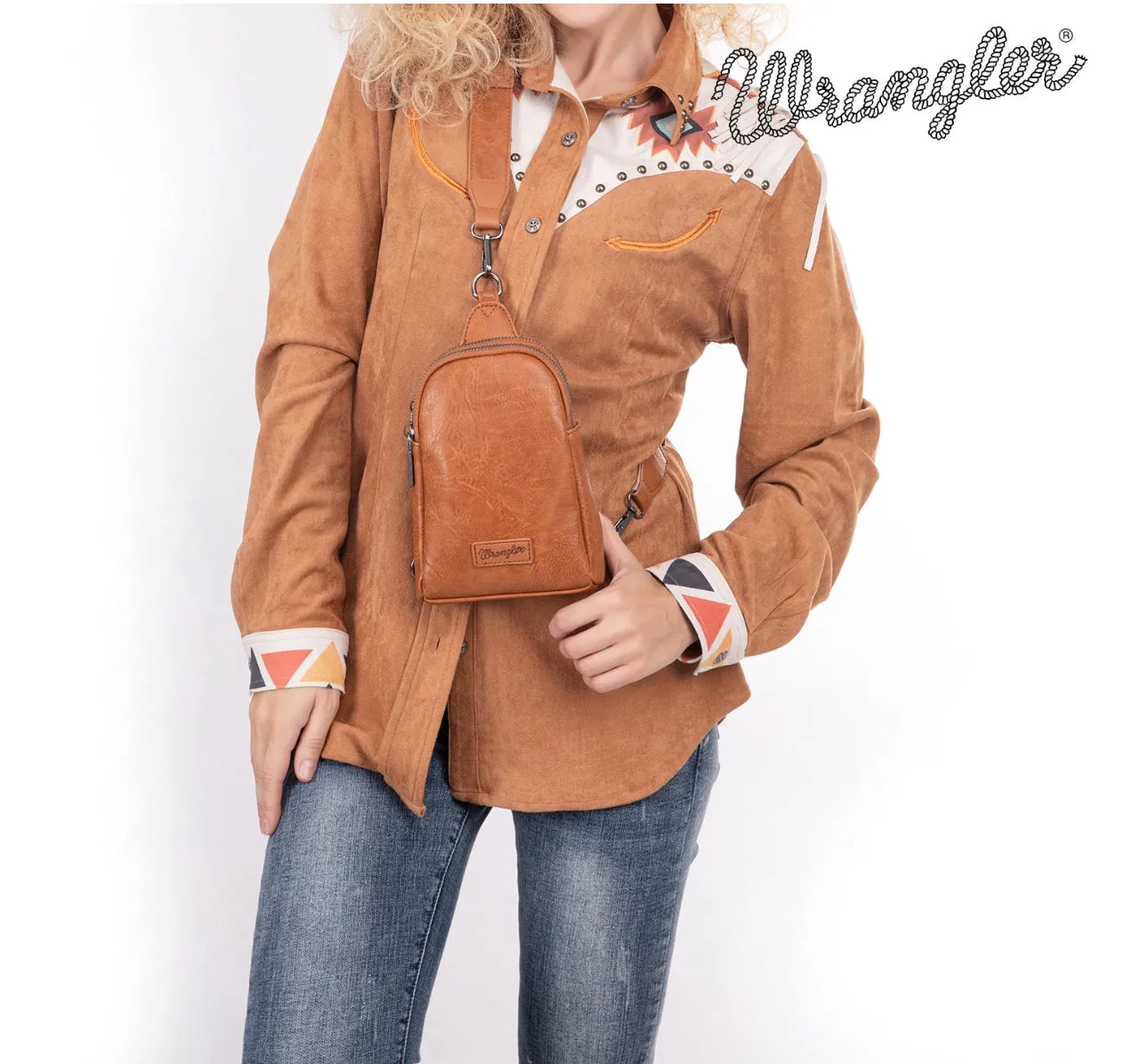 Wrangler Sling Bag/Crossbody/Chest Bag - Light Brown