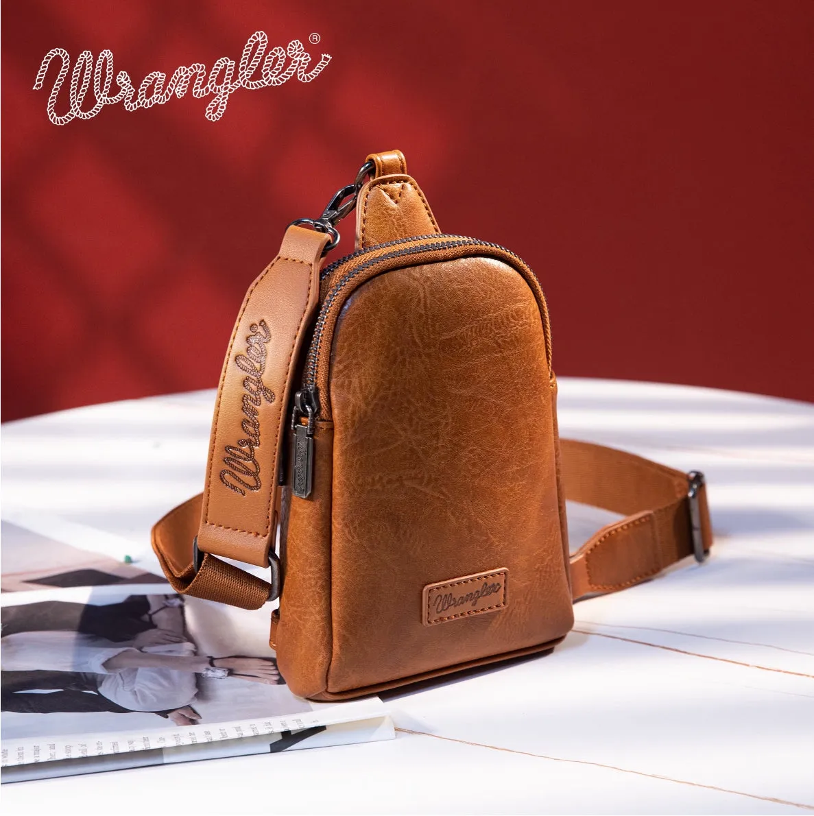 Wrangler Sling Bag/Crossbody/Chest Bag - Light Brown