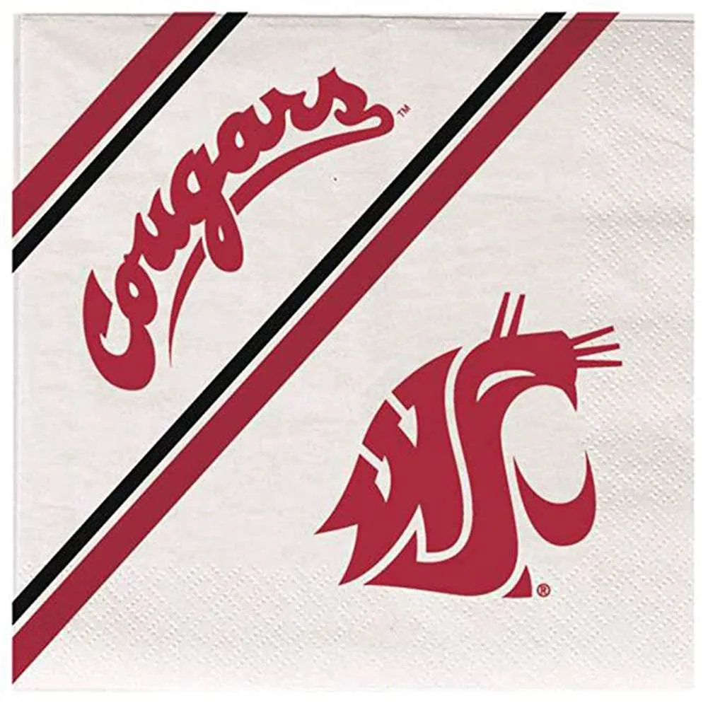 WSU COUGARS 8 PACK DINNER NAPKINS